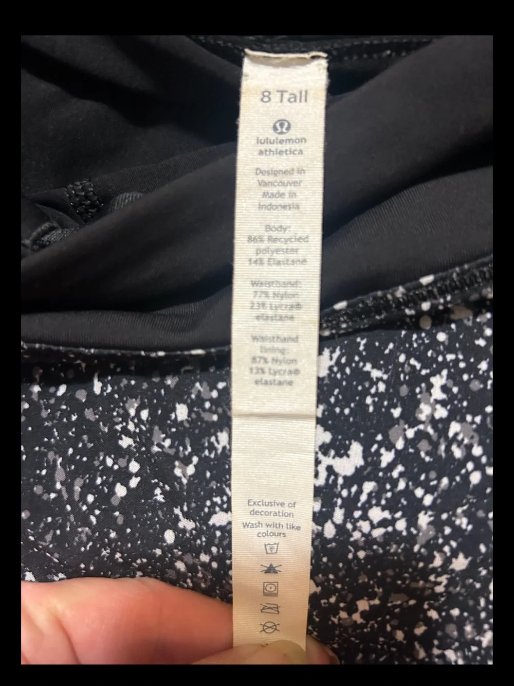 Lululemon Circuit Breaker Skort Tall Size 8 Black White Tennis Running